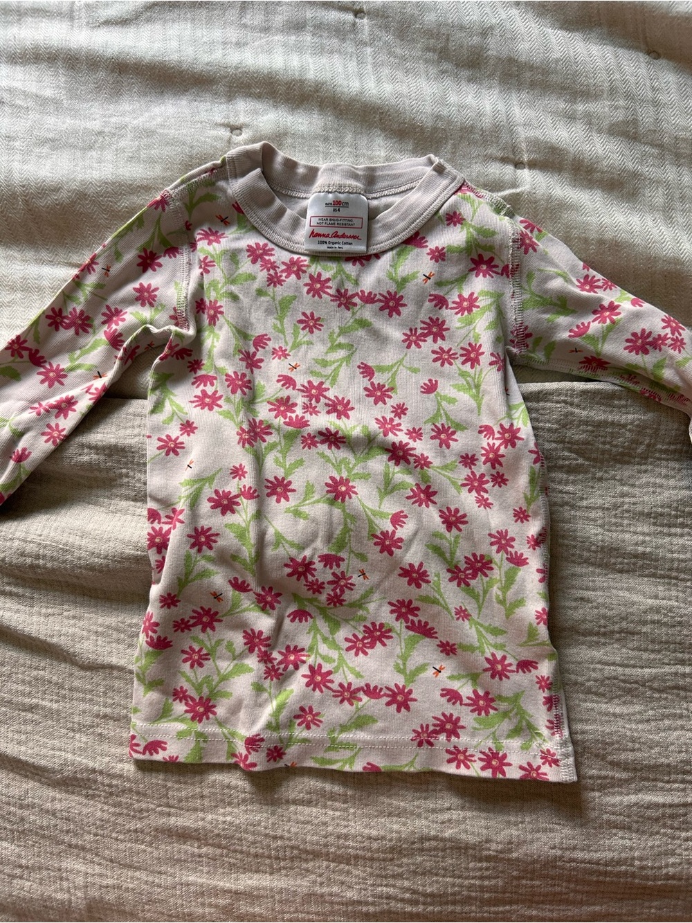 Hanna Andersson Pink Floral Long-Sleeve Pajama Top